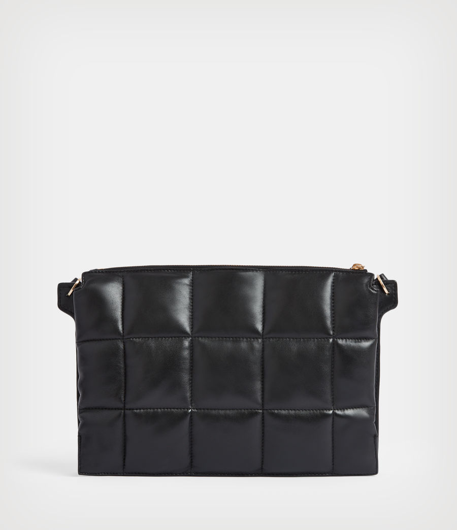 Womens Sheringham Leather Quilted Shoulder Bag (black) - Image 28