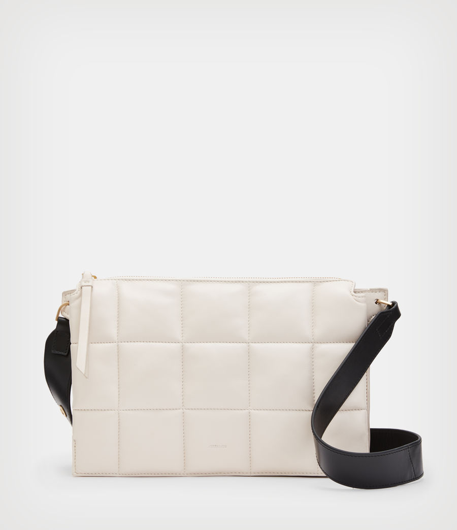 Women's Sheringham Leather Quilted Shoulder Bag (salt_lake_white) - Image 1
