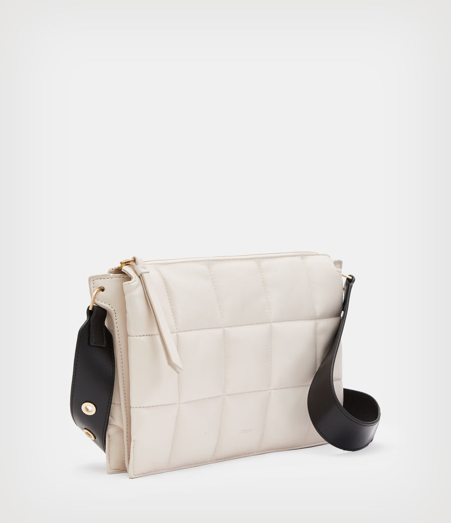 Womens Sheringham Leather Quilted Shoulder Bag (salt_lake_white) - Image 4