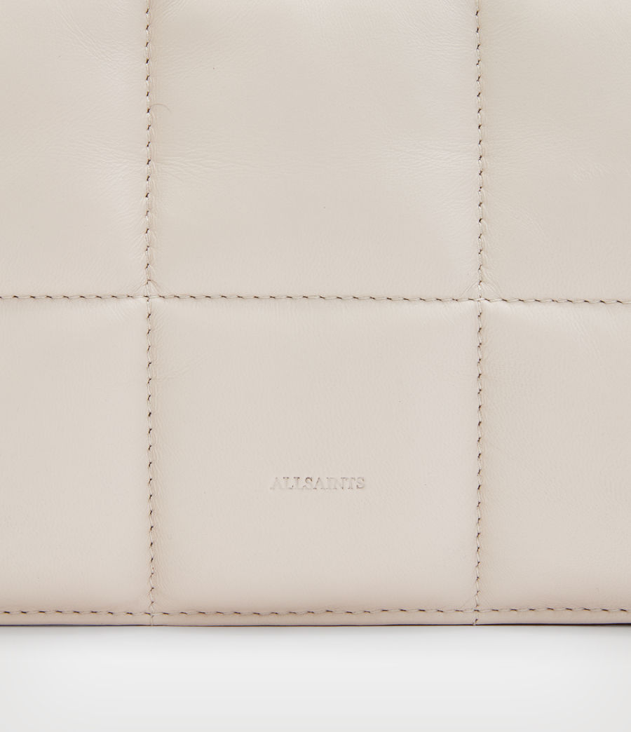 Womens Sheringham Leather Quilted Shoulder Bag (salt_lake_white) - Image 6