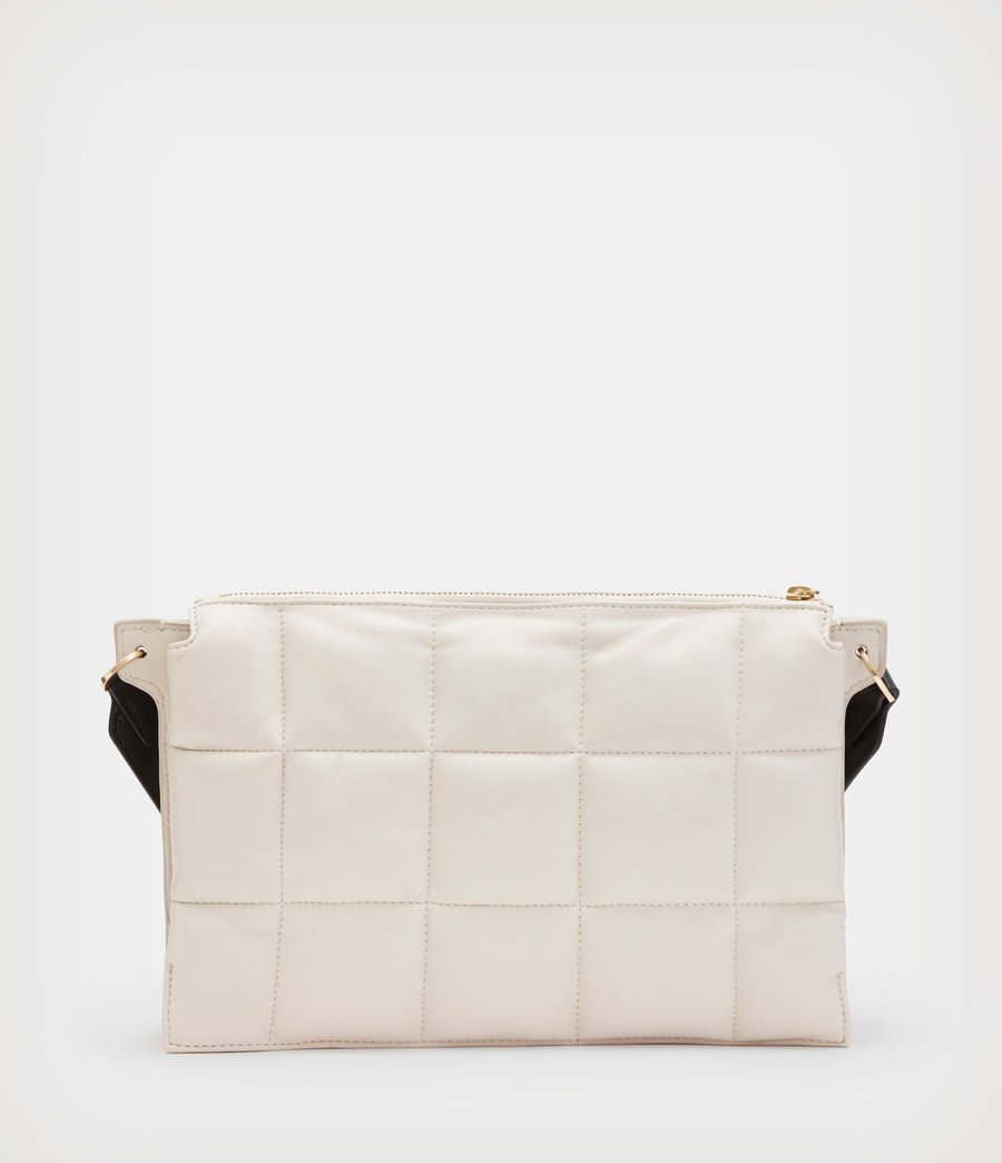 Womens Sheringham Leather Quilted Shoulder Bag (salt_lake_white) - Image 7