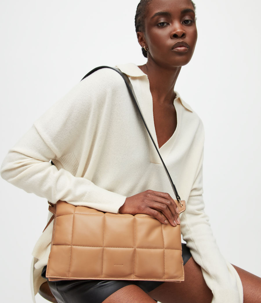 Women's Sheringham Leather Quilted Shoulder Bag (palisade_tan) - Image 2
