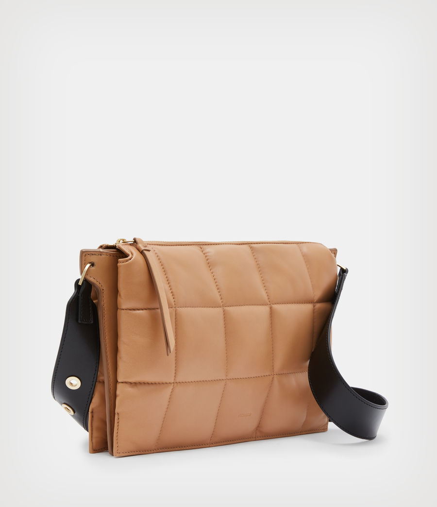 Women's Sheringham Leather Quilted Shoulder Bag (palisade_tan) - Image 4