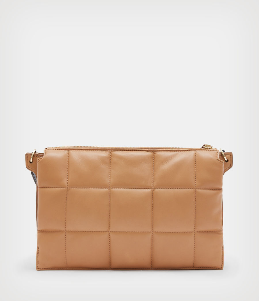 Women's Sheringham Leather Quilted Shoulder Bag (palisade_tan) - Image 7