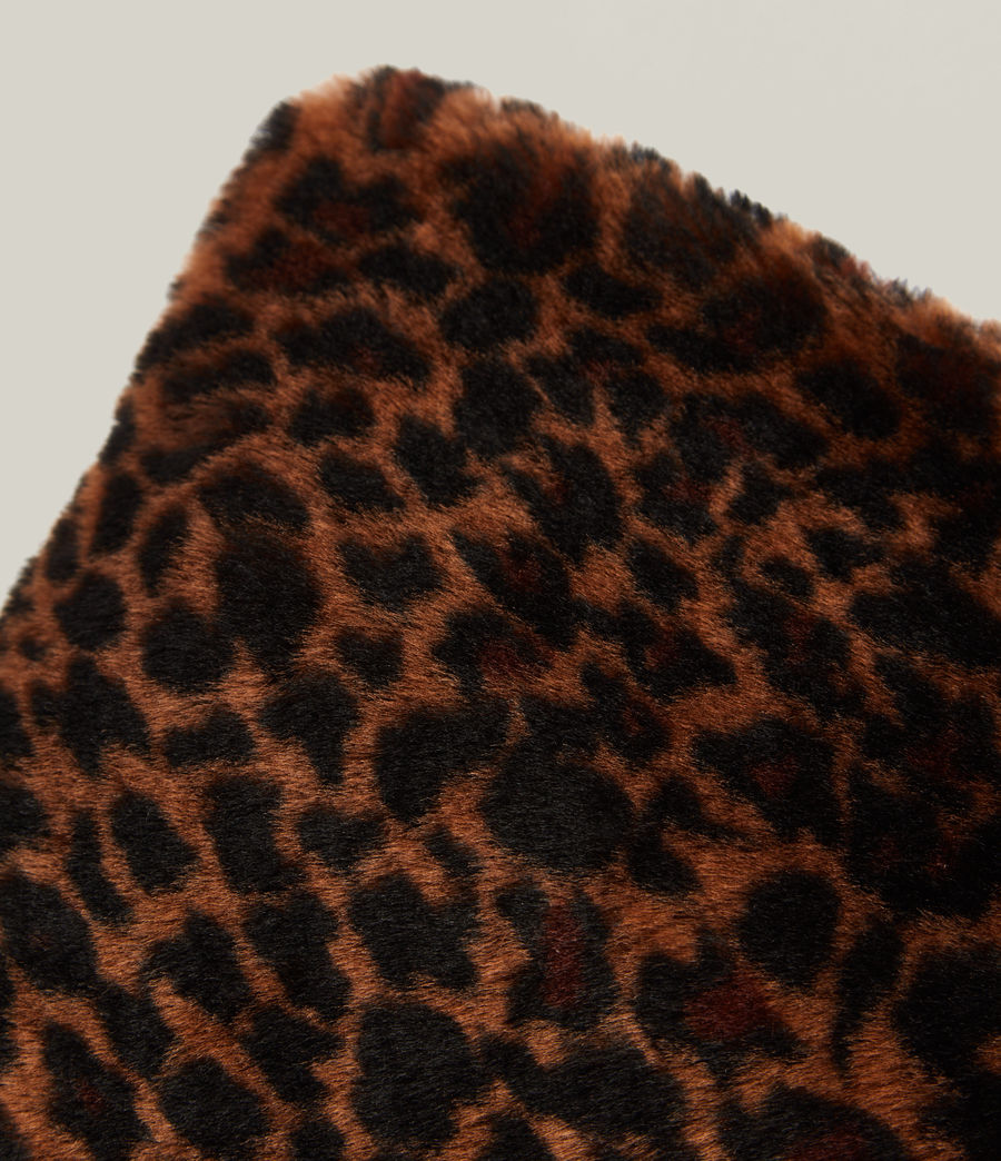 Womens Bettina Shearling Clutch Bag (leopard) - Image 5