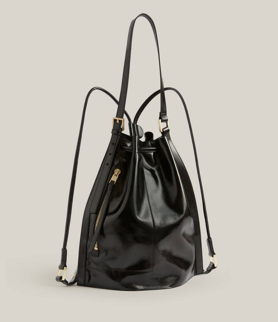 Women's Alpha Leather Backpack (liquid_black) - Image 4