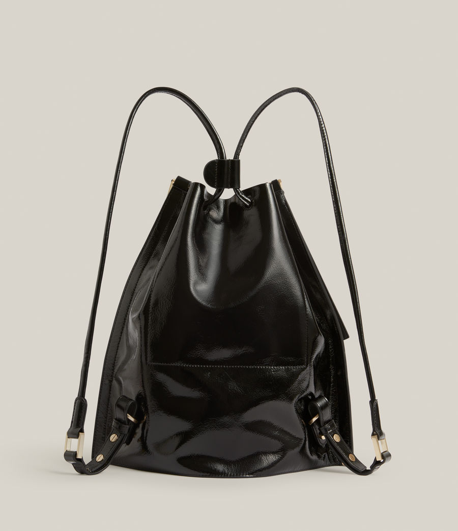 Women's Alpha Leather Backpack (liquid_black) - Image 7