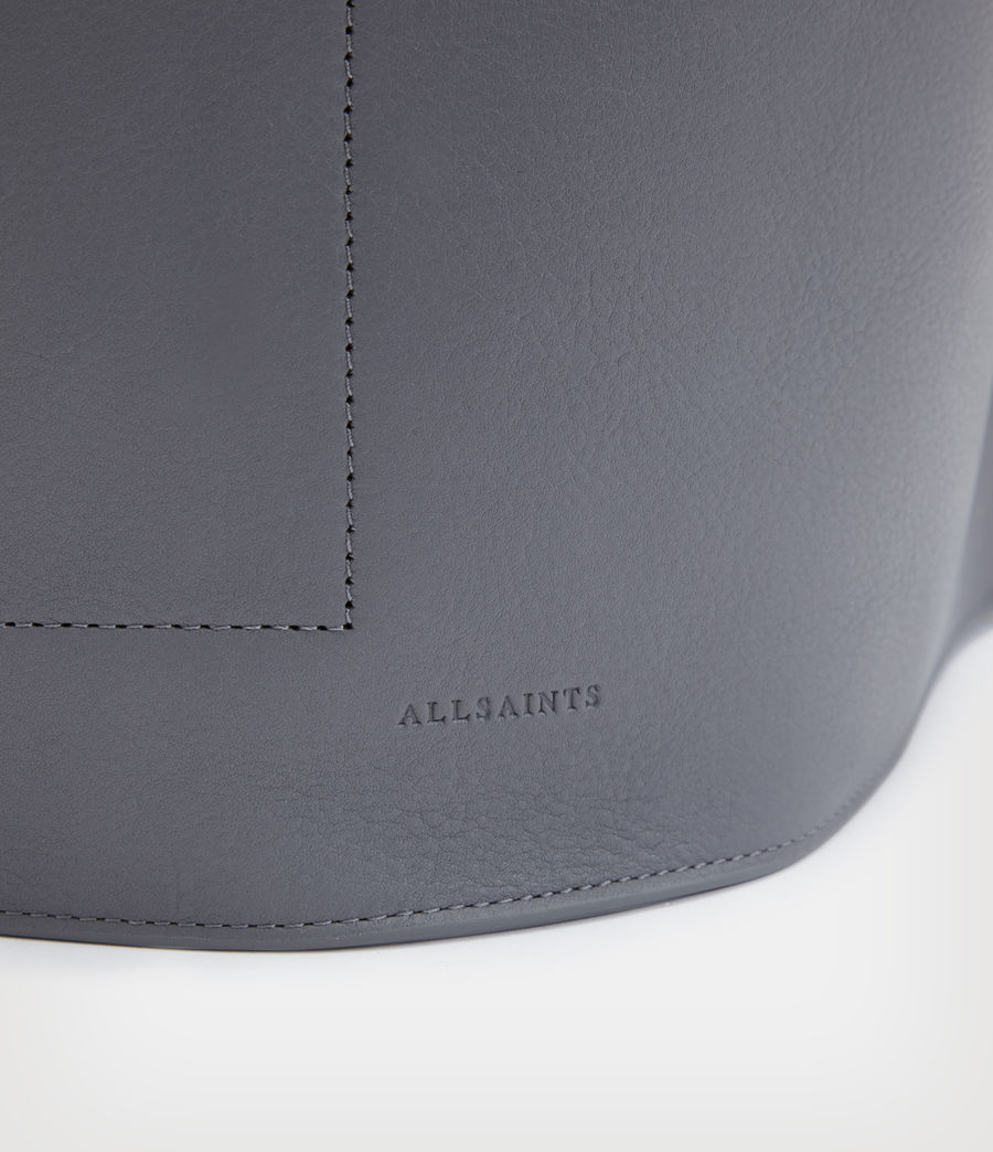 Women's Alpha Contrast Leather Backpack (denim_grey) - Image 5
