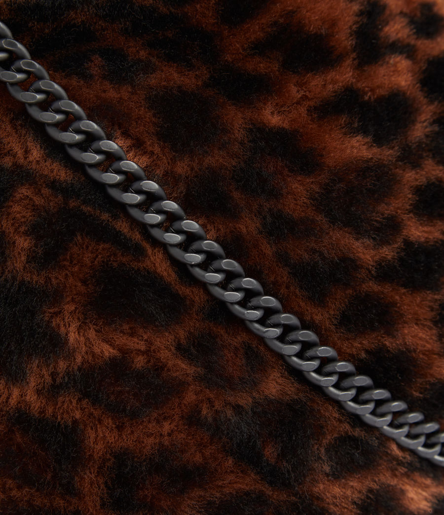 Womens Eve Shearling Crossbody Bag (leopard) - Image 7