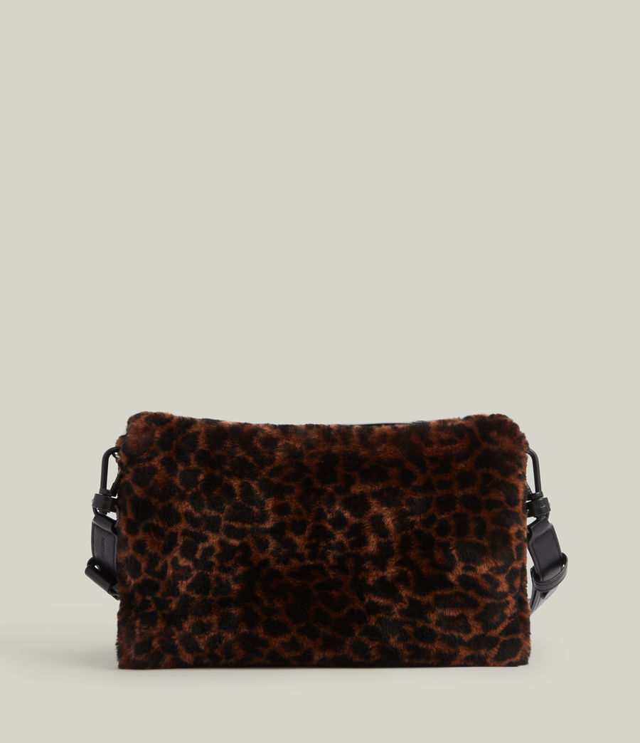 Womens Eve Shearling Crossbody Bag (leopard) - Image 8