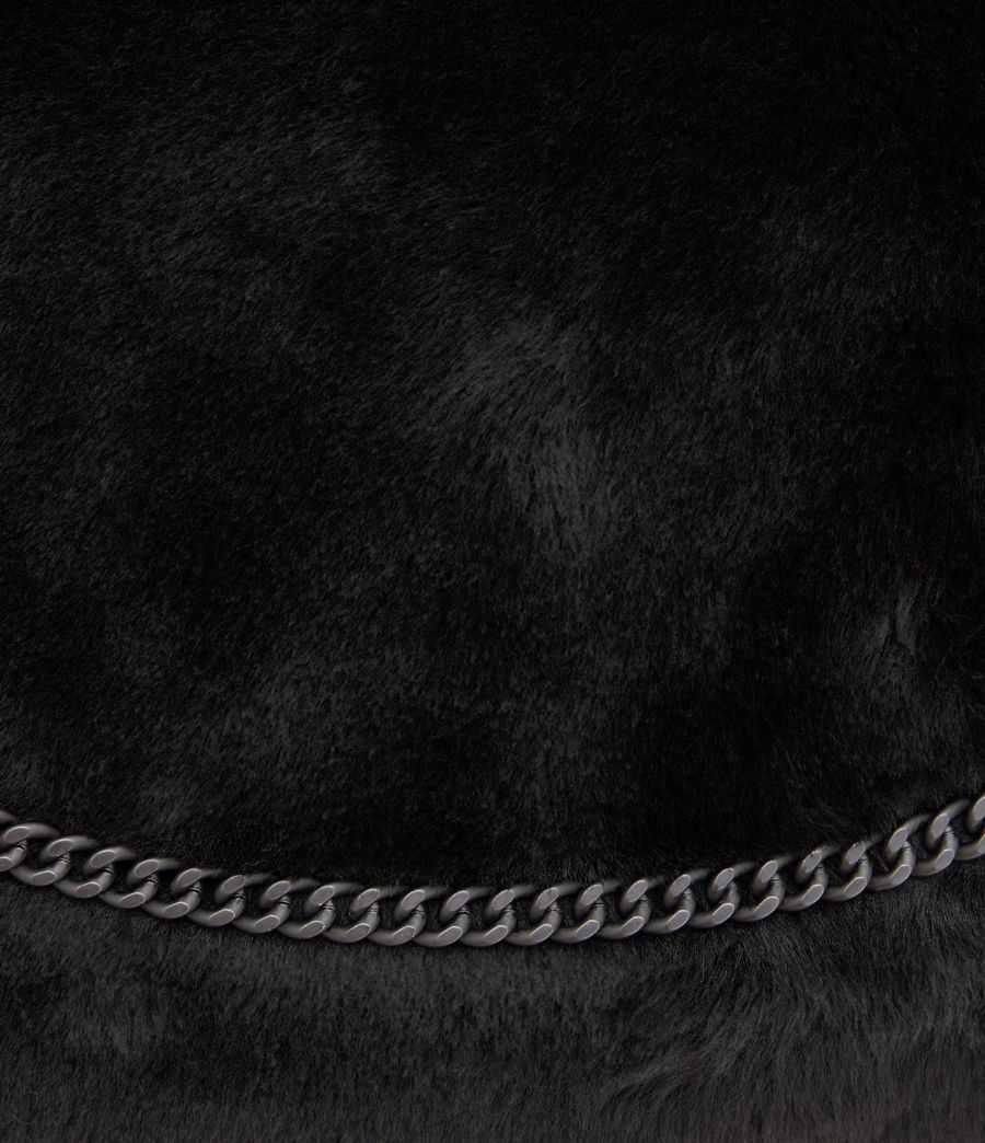 Womens Eve Shearling Crossbody Bag (black) - Image 5