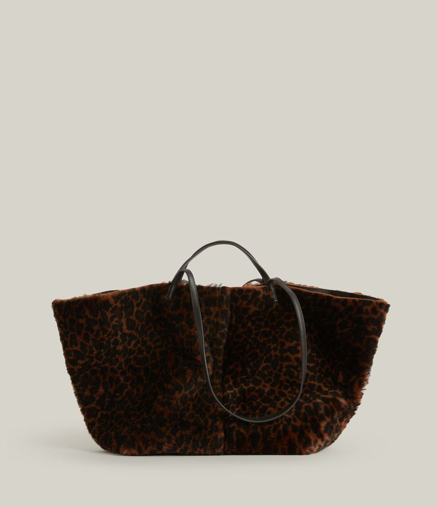 Women's Hannah Shearling Tote Bag (leopard) - Image 2