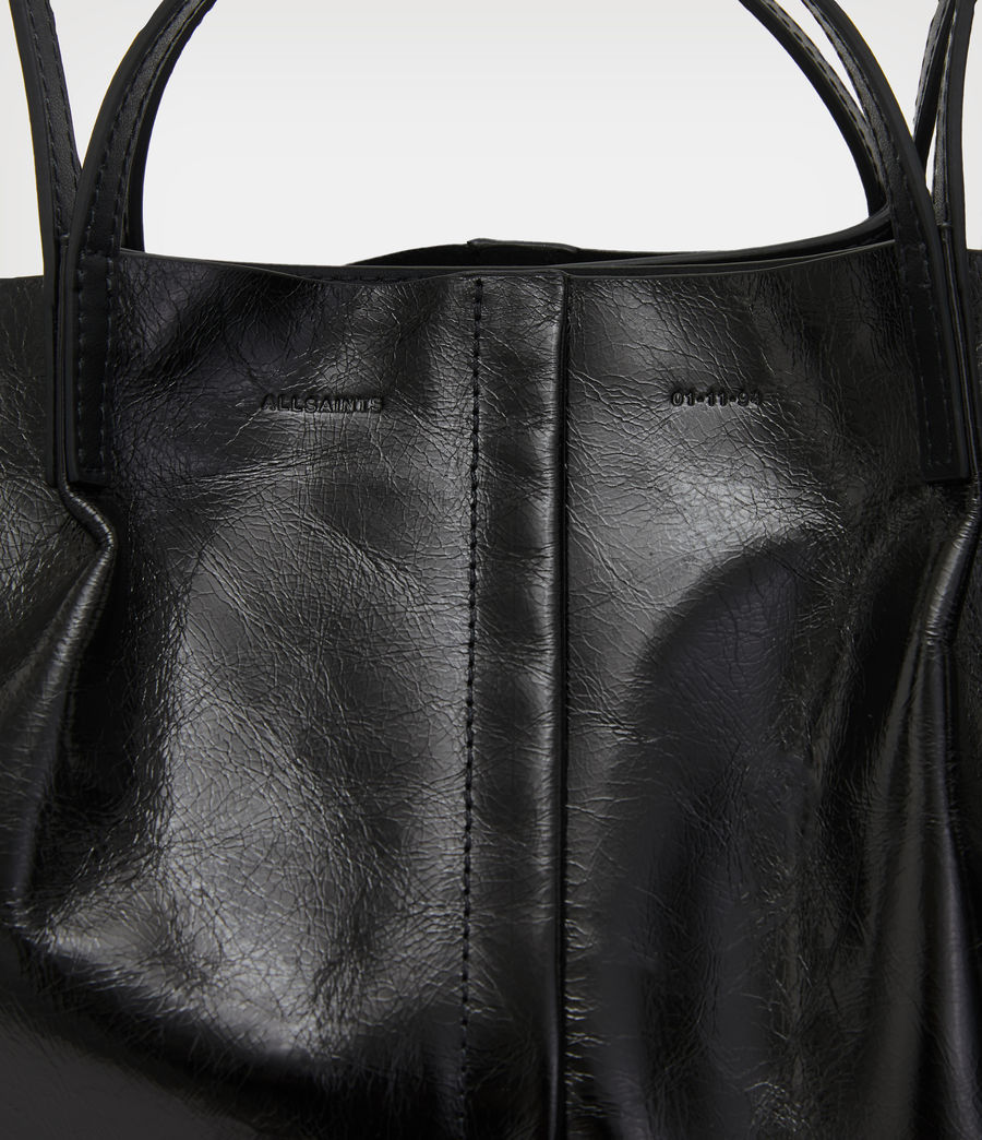 Womens Odette Leather East West Tote Bag (black) - Image 5