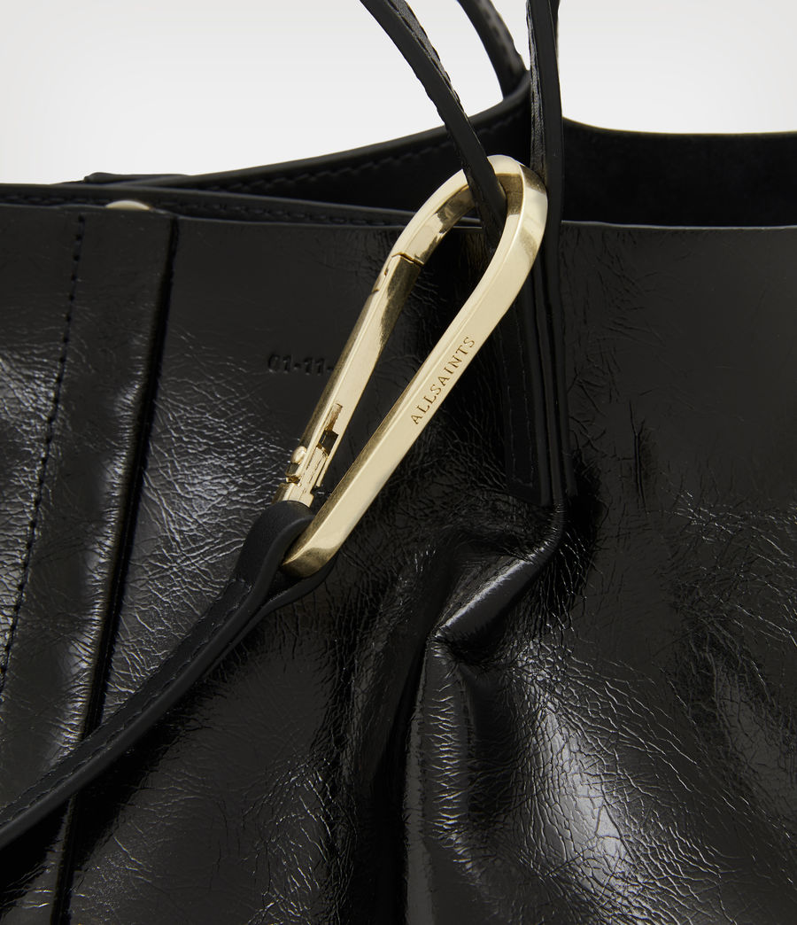 Women's Odette Leather East West Tote Bag (black) - Image 6