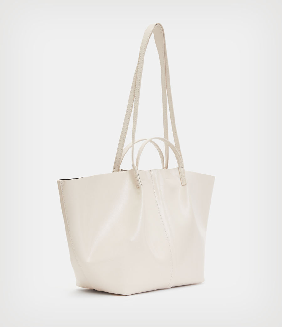 Women's Odette Leather East West Tote Bag (denim_grey) - Image 5