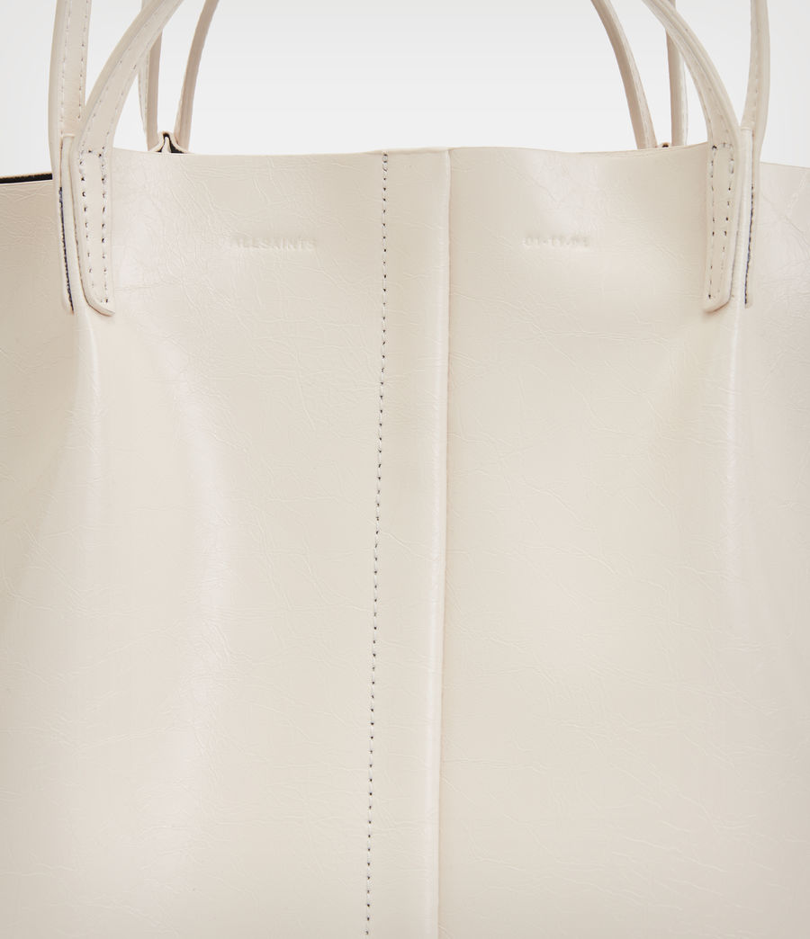 Womens Odette Leather East West Tote Bag (salt_lake_white) - Image 6