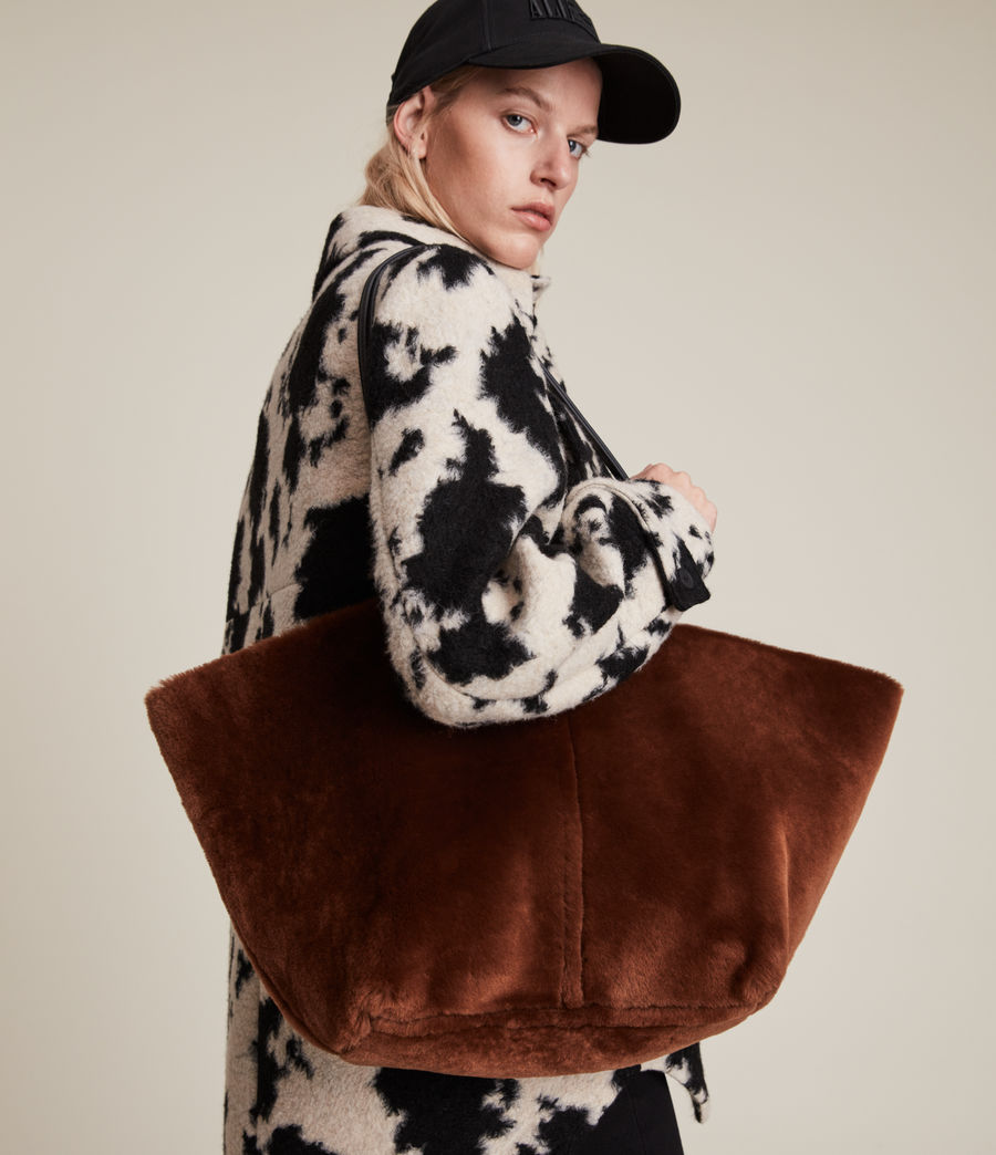 Women's Hannah Shearling Tote Bag (conker_brown) - Image 1