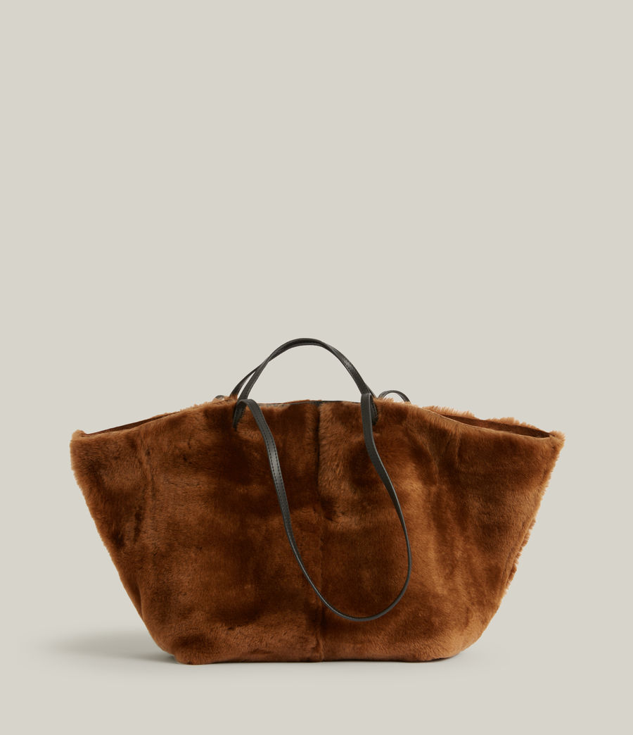 Women's Hannah Shearling Tote Bag (conker_brown) - Image 2