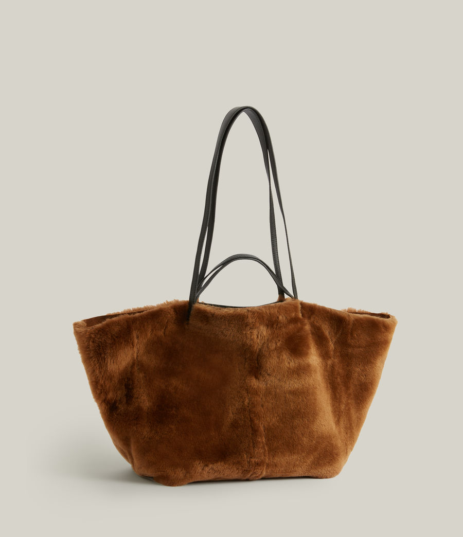 Women's Hannah Shearling Tote Bag (conker_brown) - Image 4