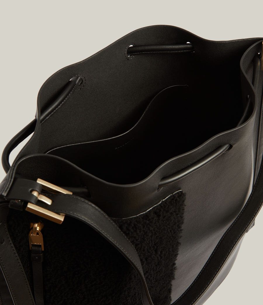 Women's Alpha Leather Backpack (black) - Image 3