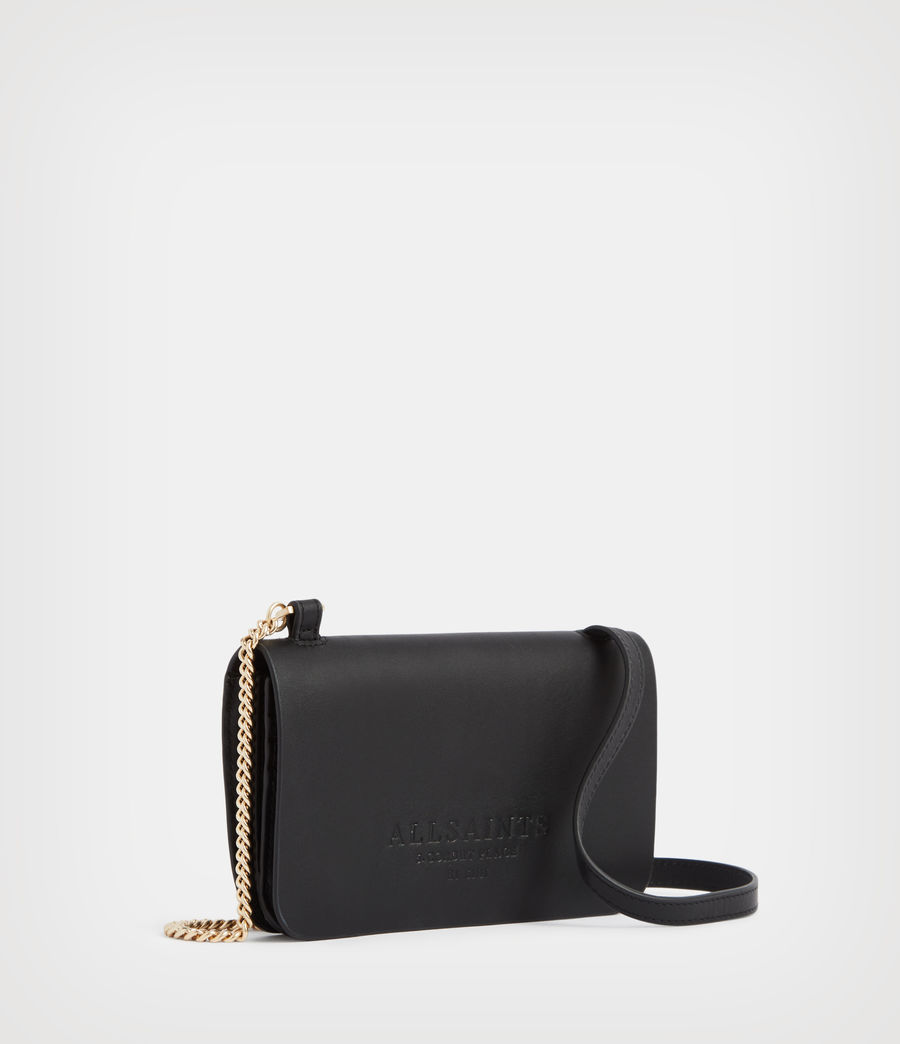 Womens Ludivine Leather Crossbody Bag (black) - Image 5
