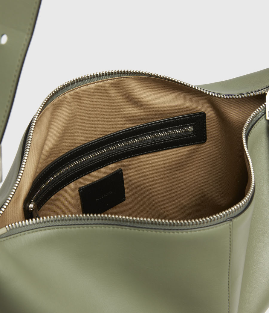 sage green leather bag