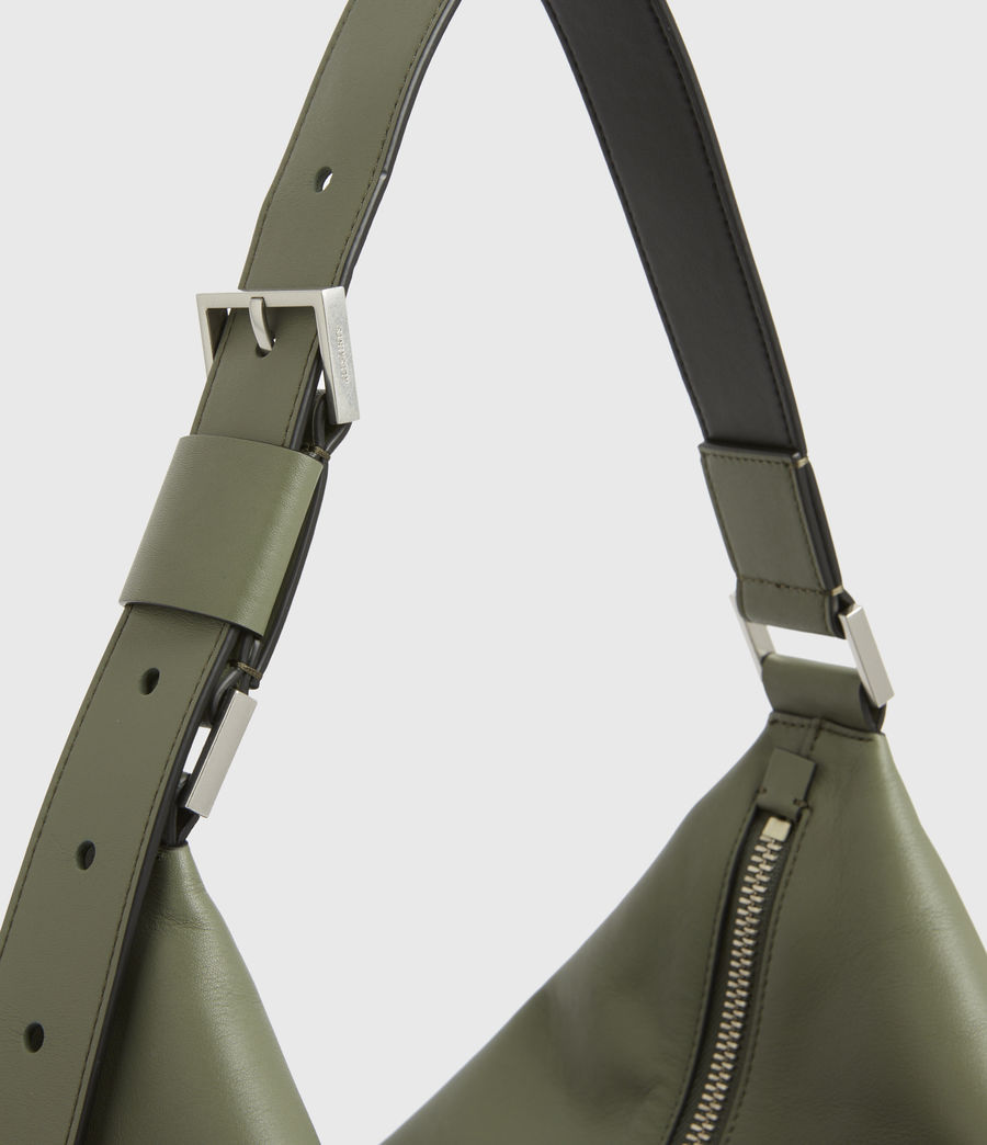 sage green leather bag