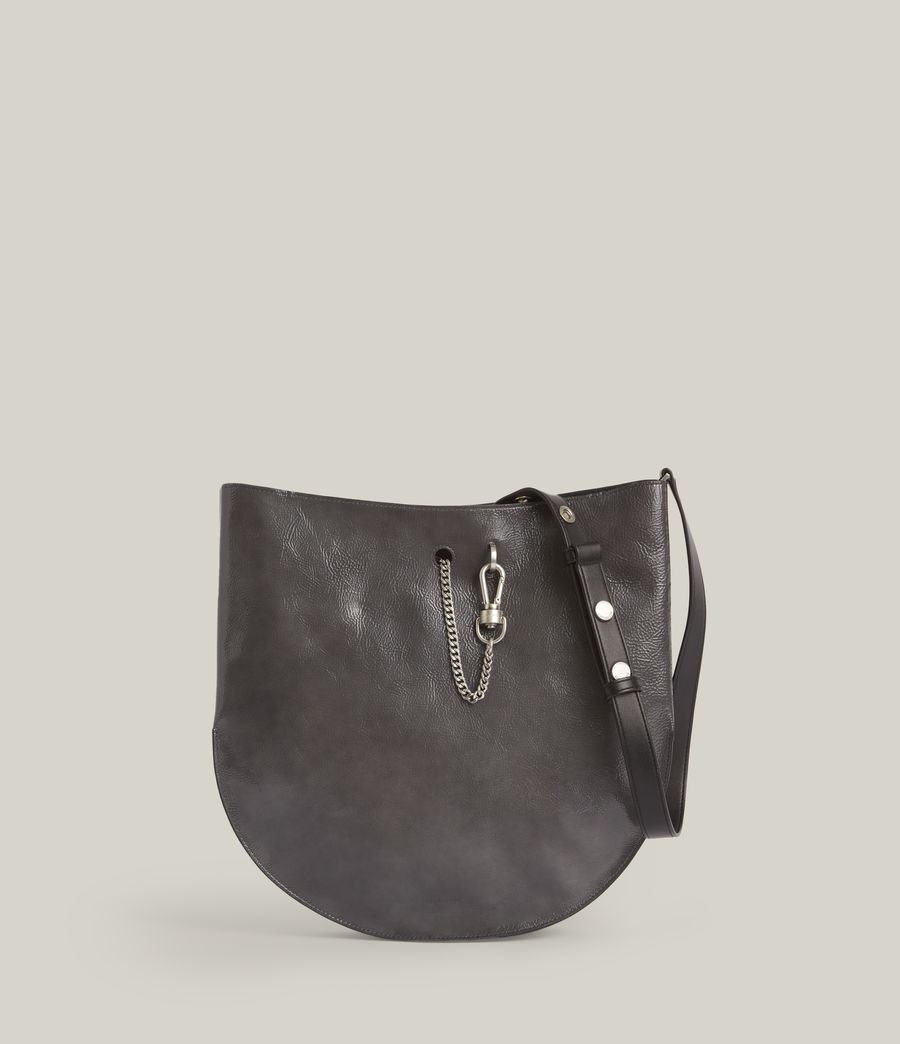 Womens Beaumont Leather Hobo Bag (ash_grey) - Image 1