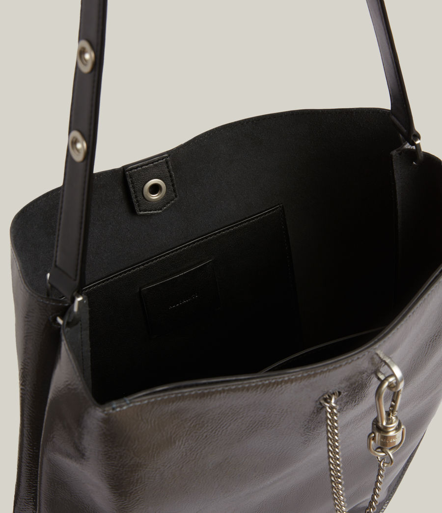 Womens Beaumont Leather Hobo Bag (ash_grey) - Image 3