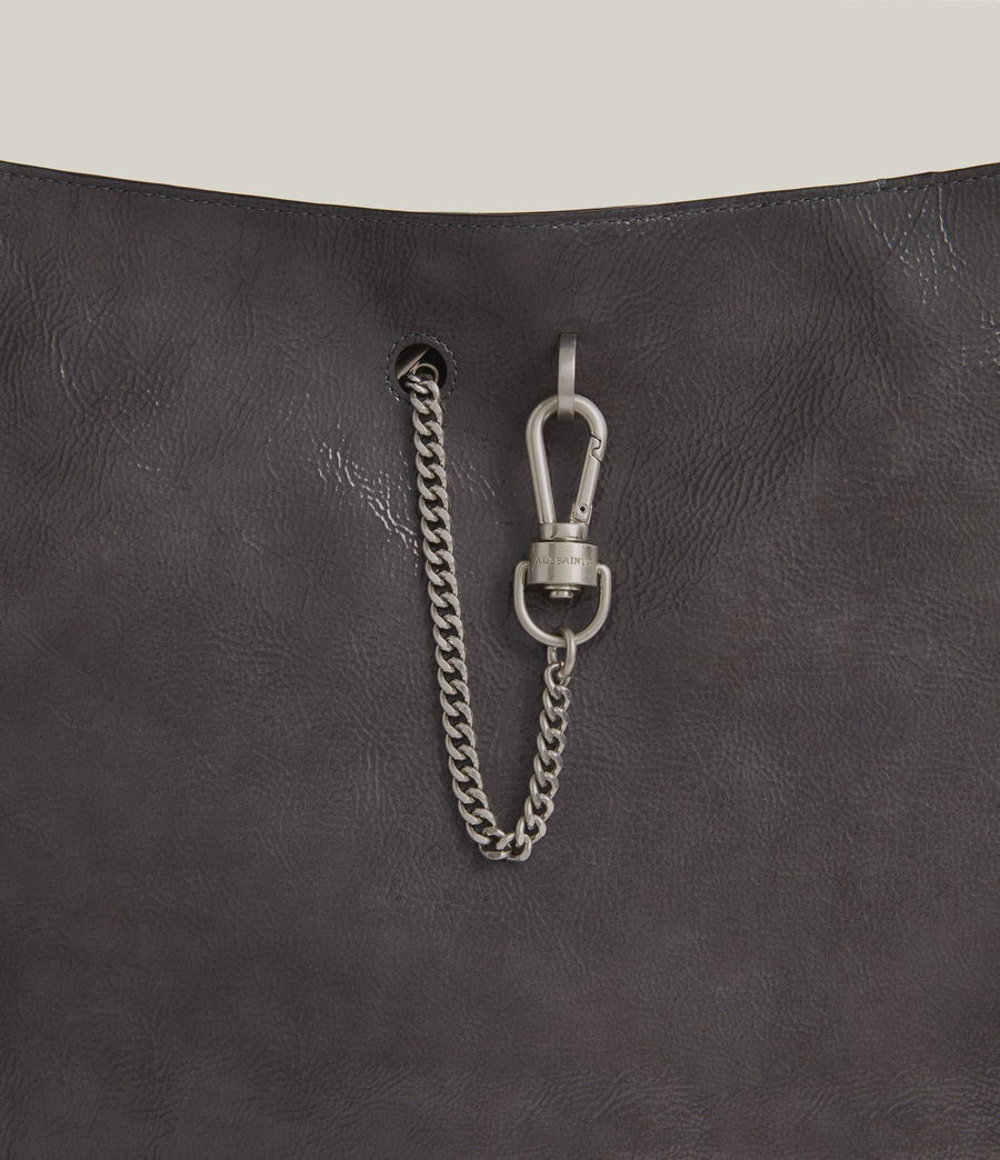 Womens Beaumont Leather Hobo Bag (ash_grey) - Image 5