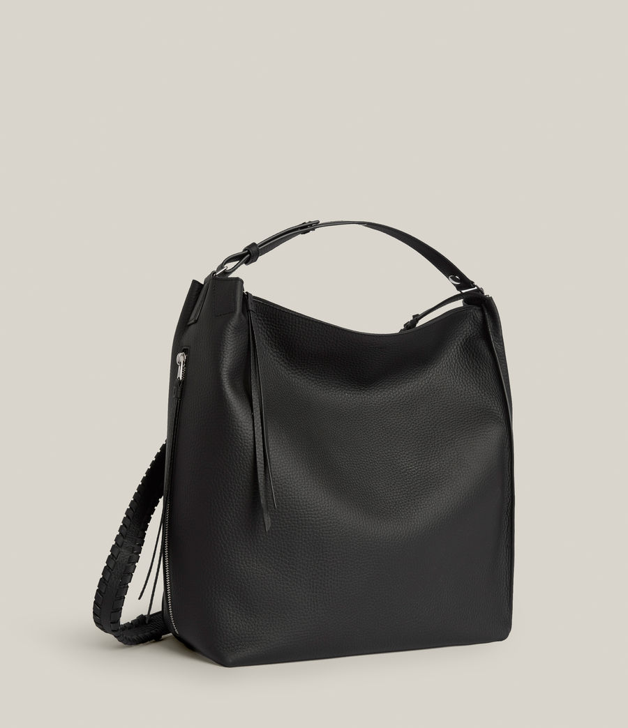 Women's Kita 2-In-1 Leather Backpack (black) - Image 5