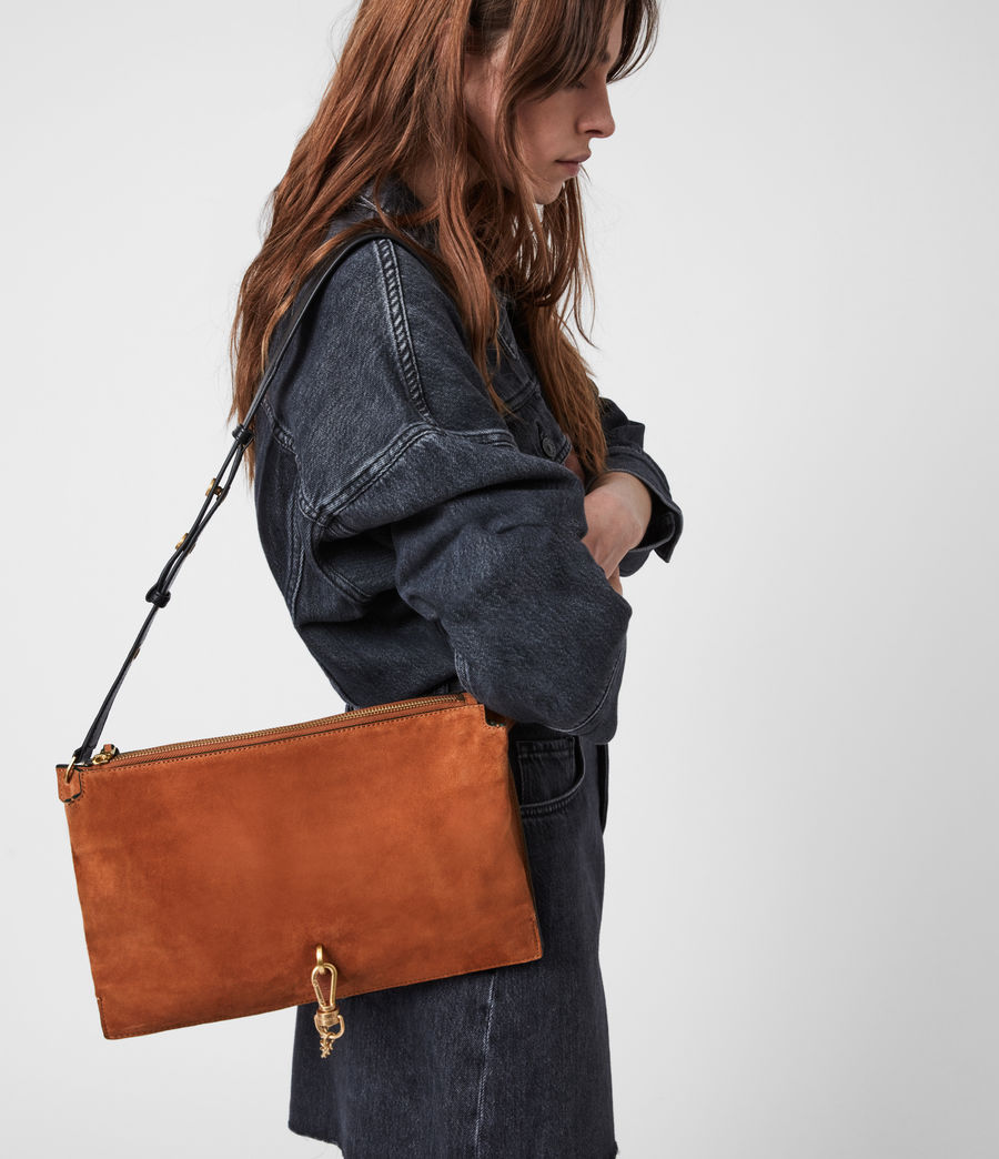 sheringham suede shoulder bag