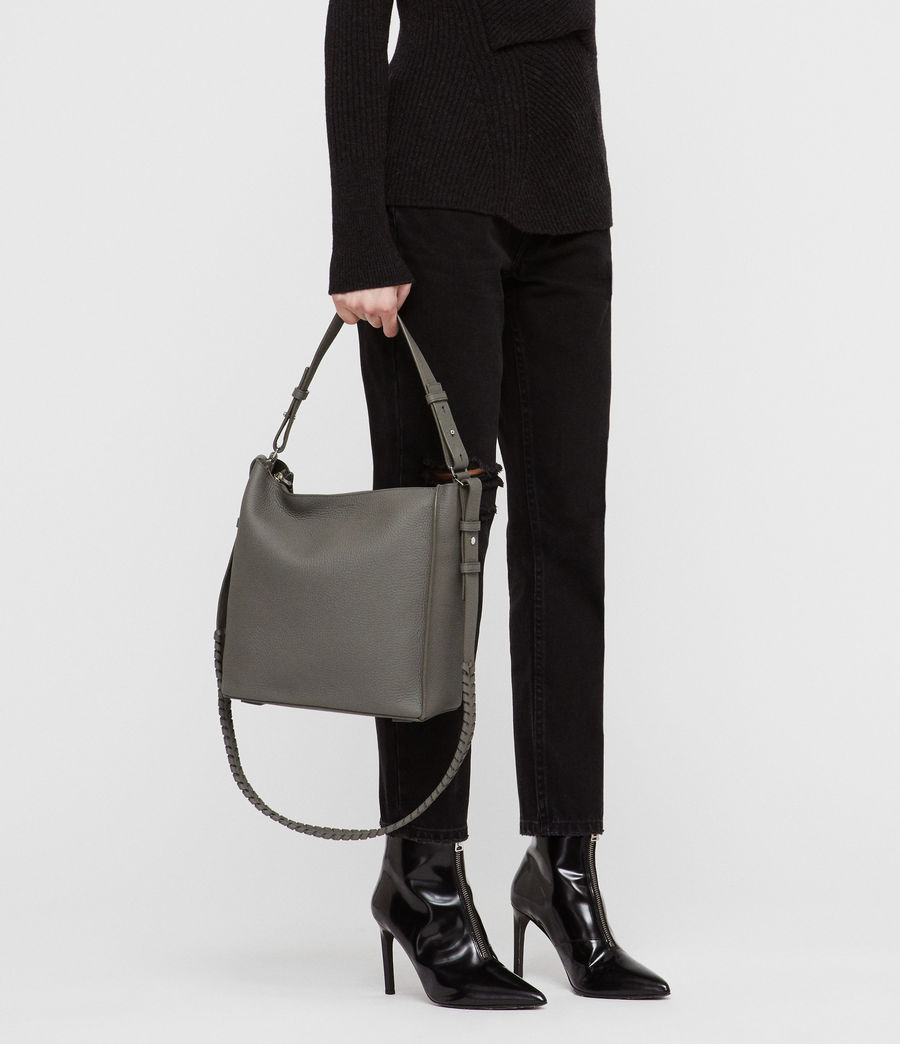 Womens Kita Leather  Crossbody Bag (storm_grey) - Image 2