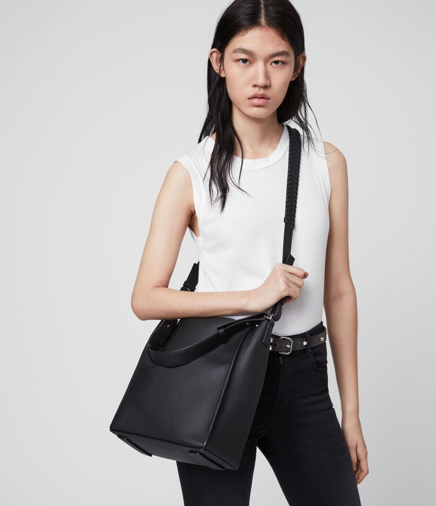 Womens Kita Leather Crossbody Bag (black) - Image 1