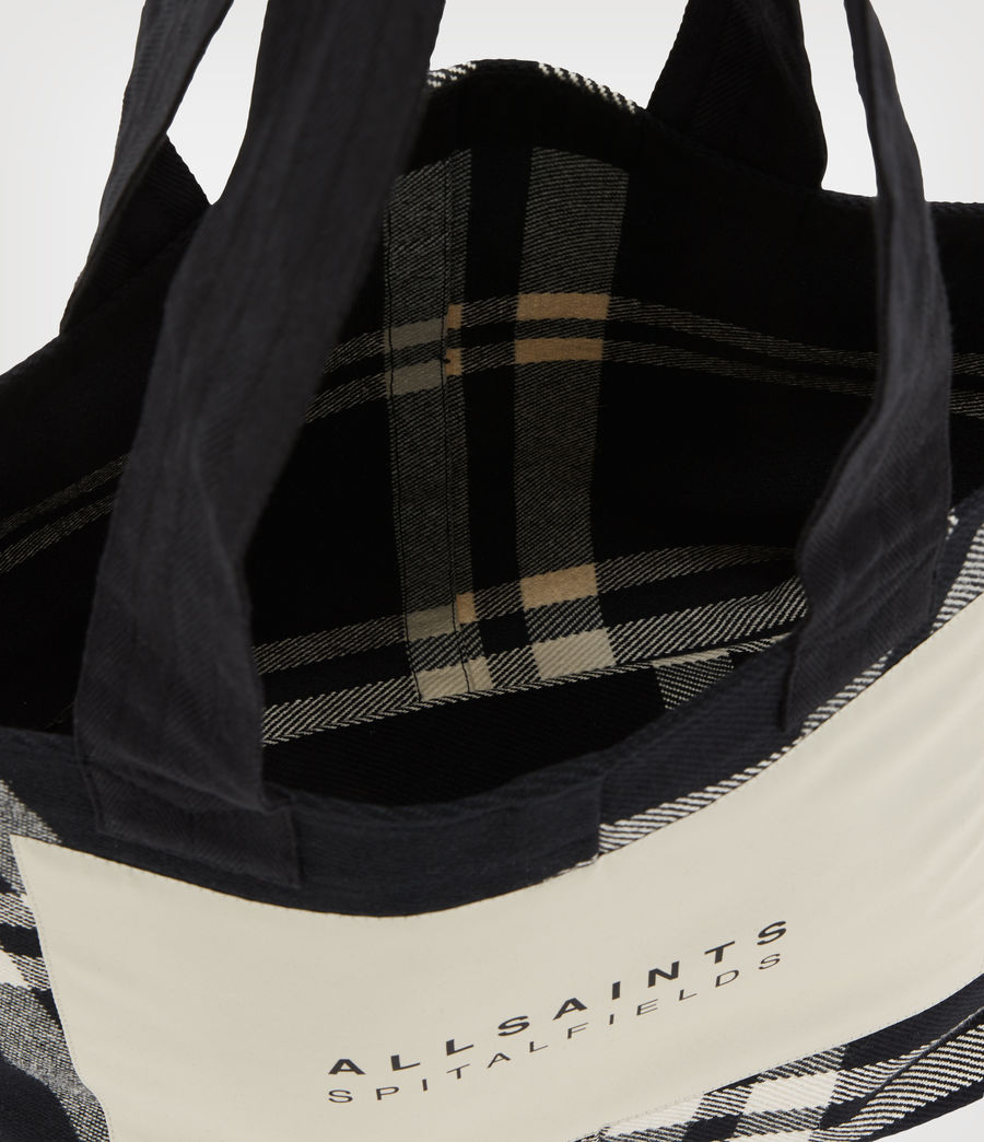 Femmes Acari Check Tote Bag (black_white) - Image 2
