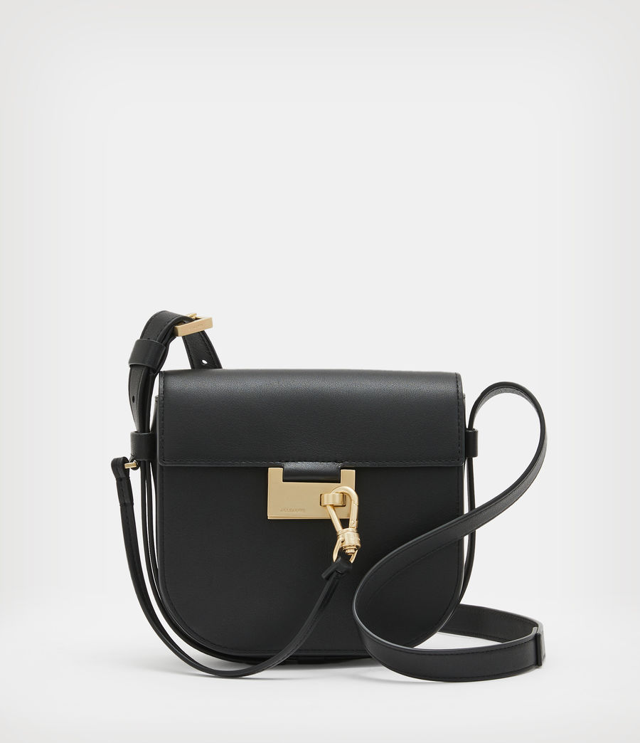 Womens Ida Leather Crossbody Bag (black) - Image 1