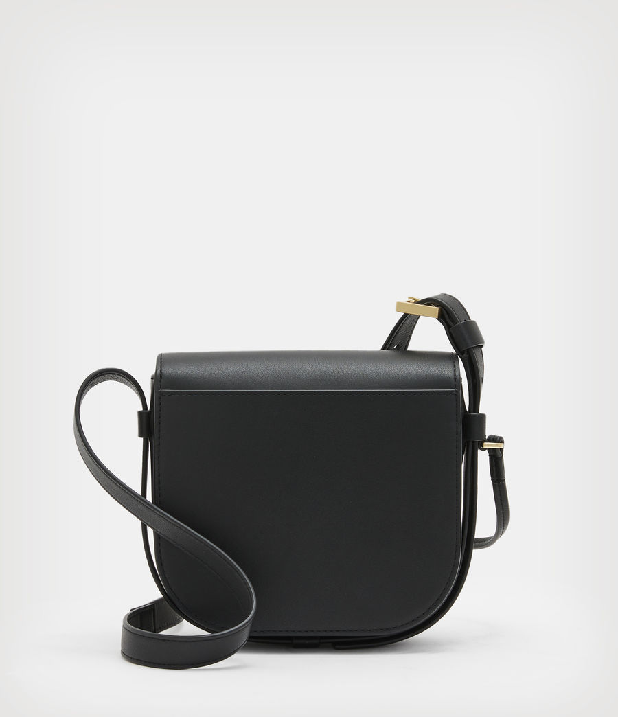 Womens Ida Leather Crossbody Bag (black) - Image 6
