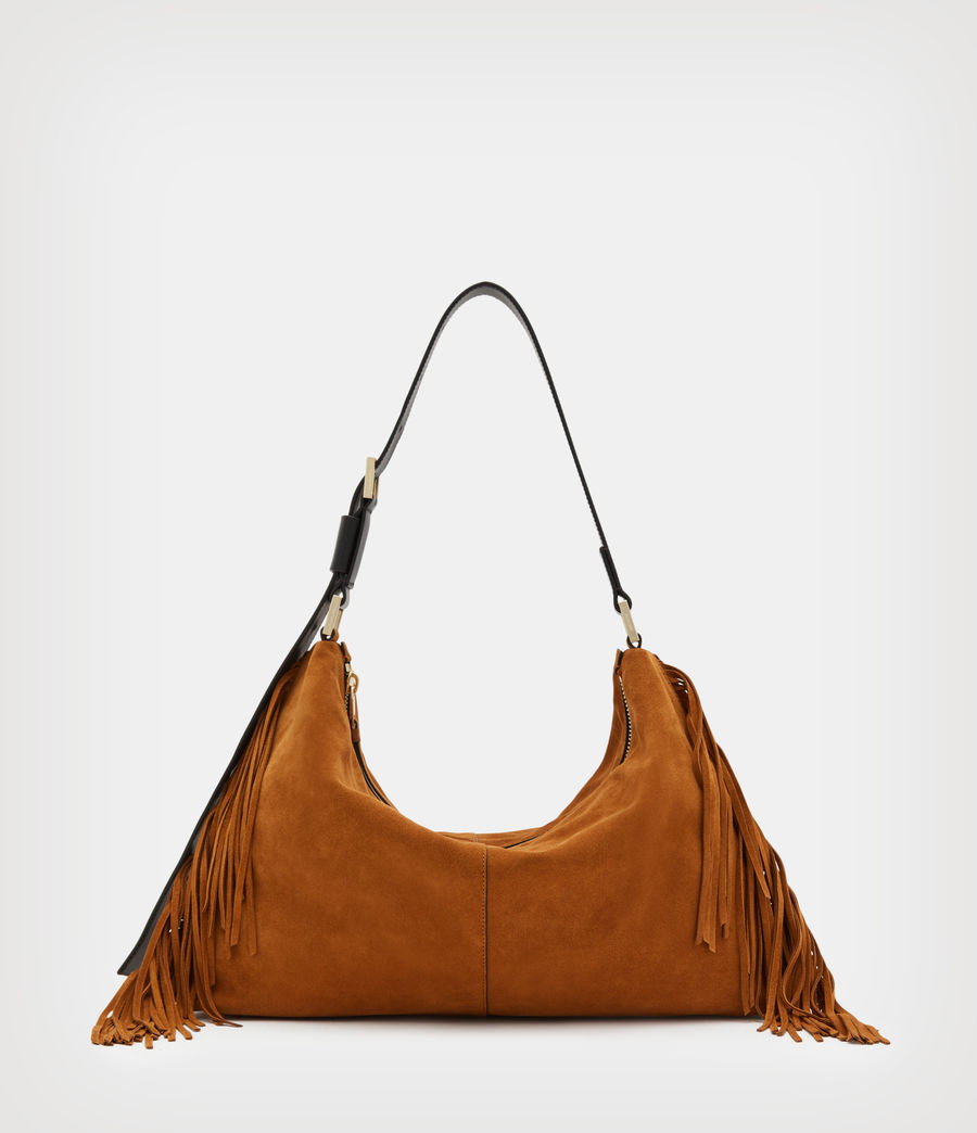 edbury suede shoulder bag