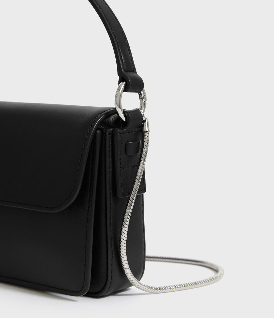 black flap crossbody bag