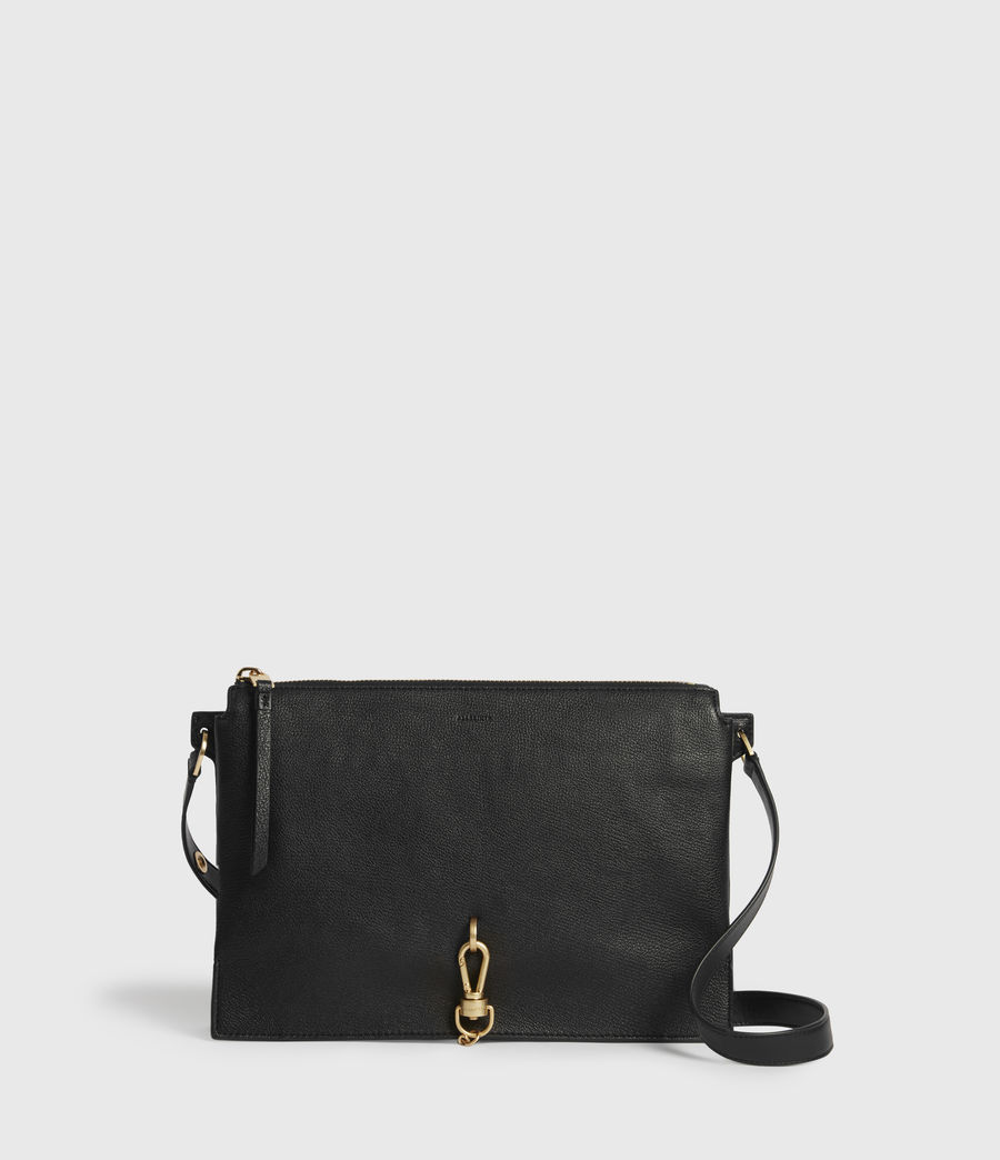 Womens Sheringham Leather Shoulder Bag (black) - Image 1