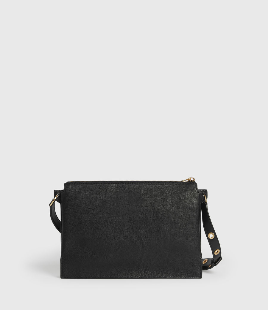 Women's Sheringham Leather Shoulder Bag (black) - Image 6