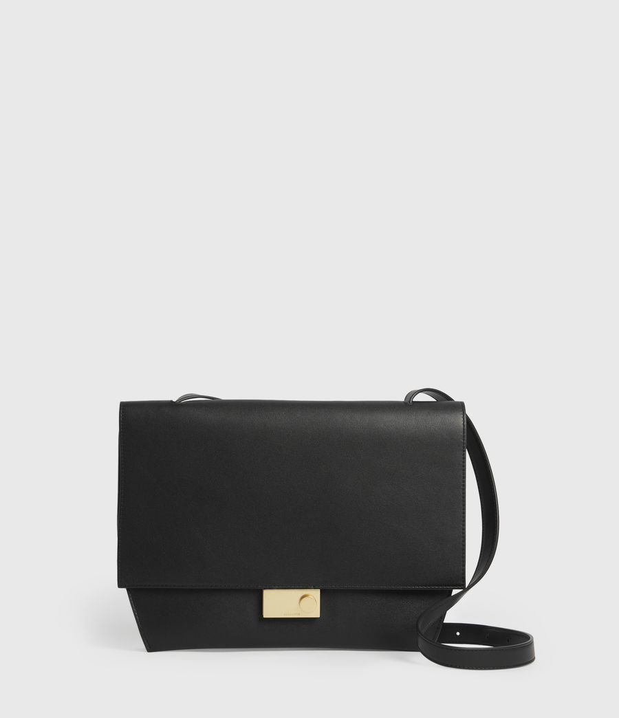 all saints charterhouse leather shoulder bag