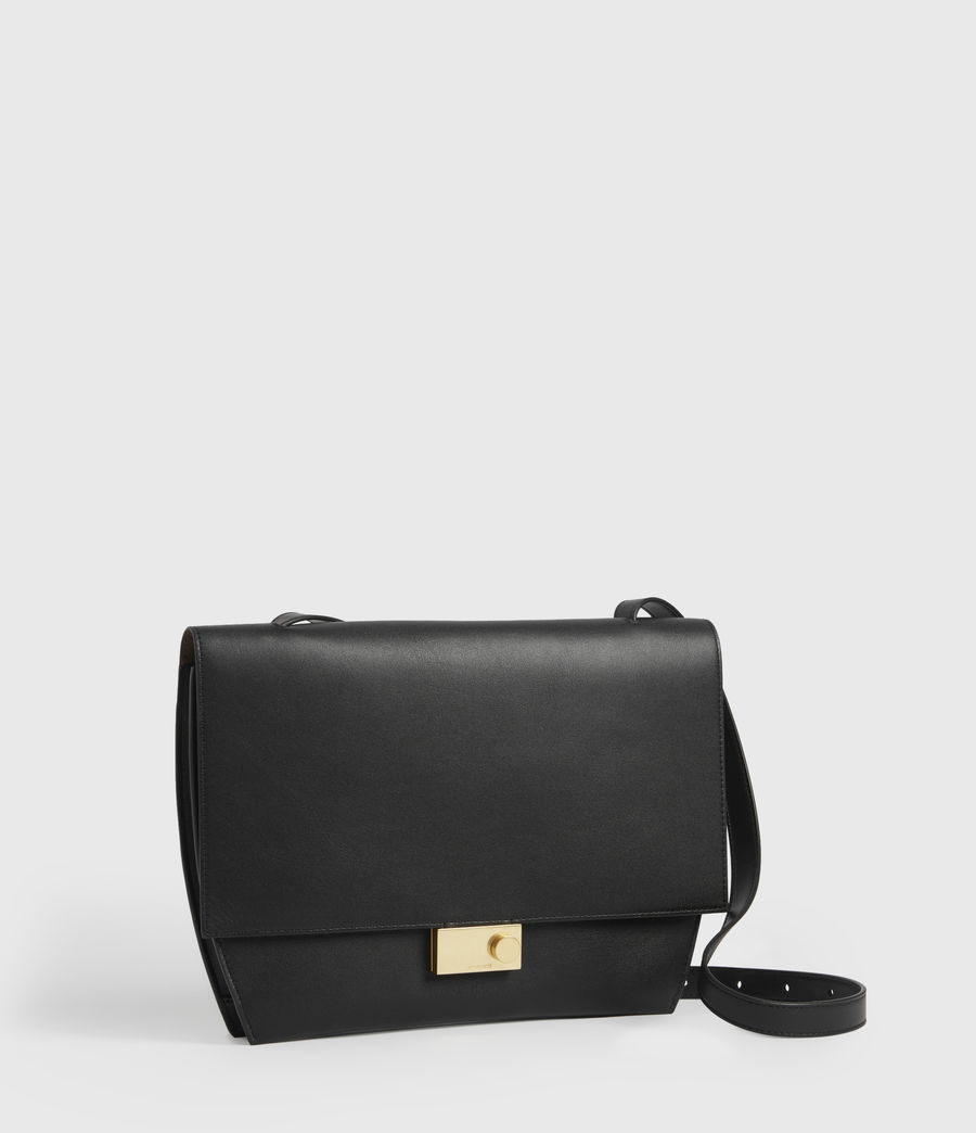 all saints charterhouse leather shoulder bag