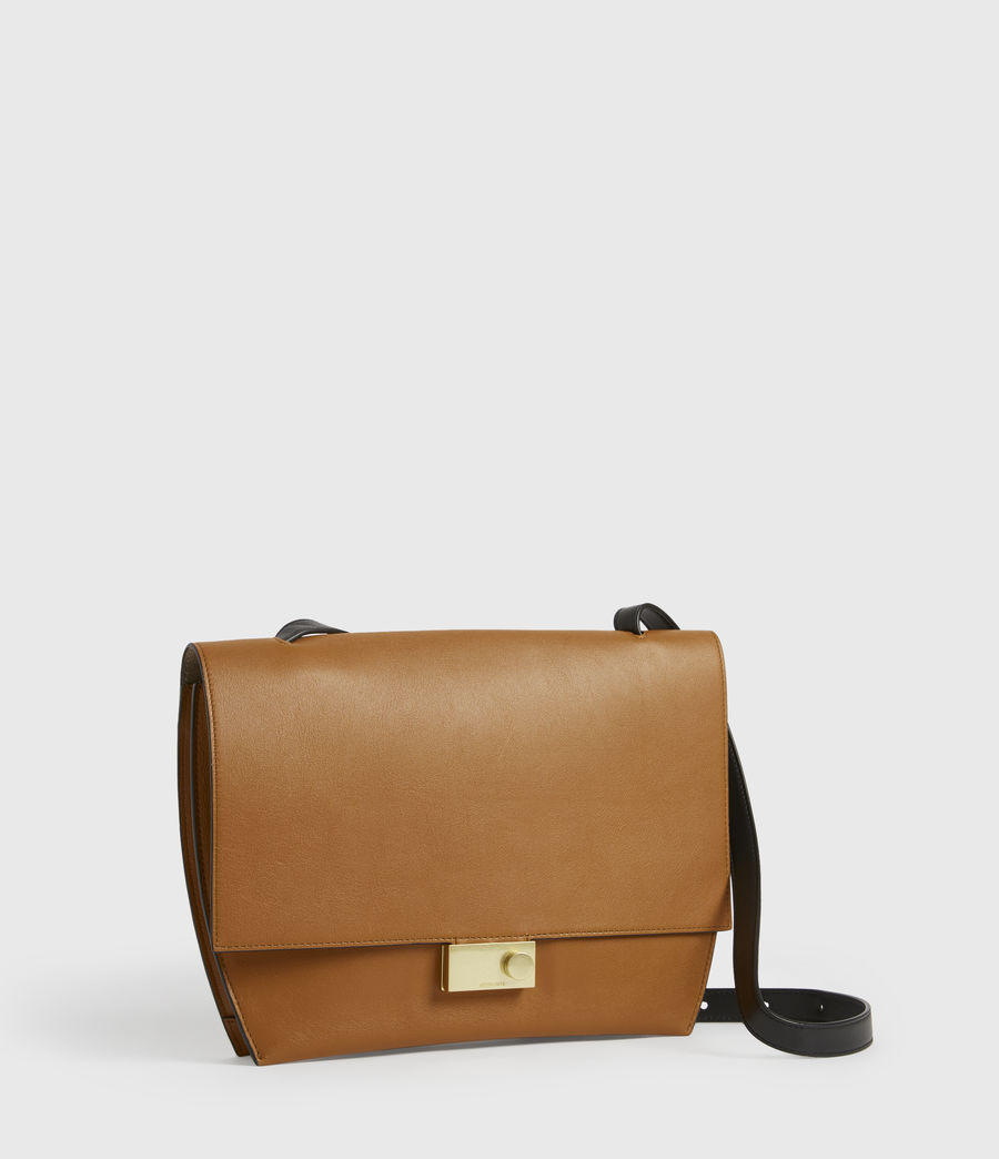 all saints charterhouse leather shoulder bag