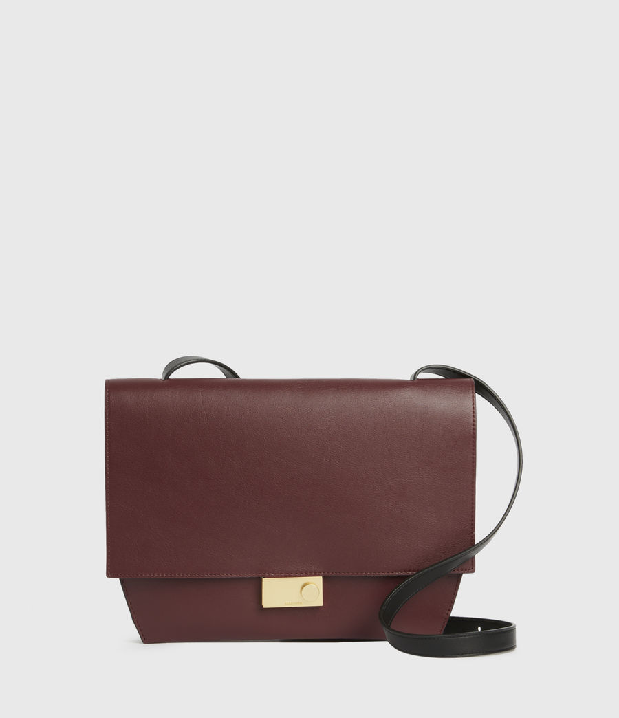 all saints charterhouse leather shoulder bag