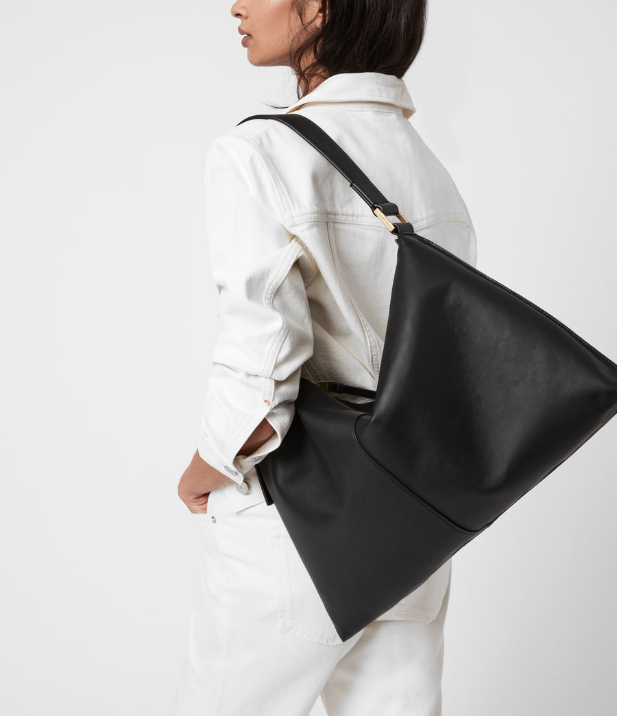 Women's Edbury Leather Shoulder Bag (black) - Image 2