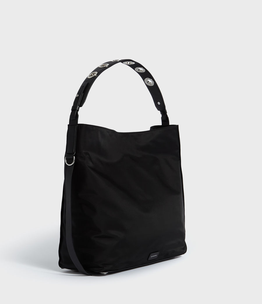 all saints black tote