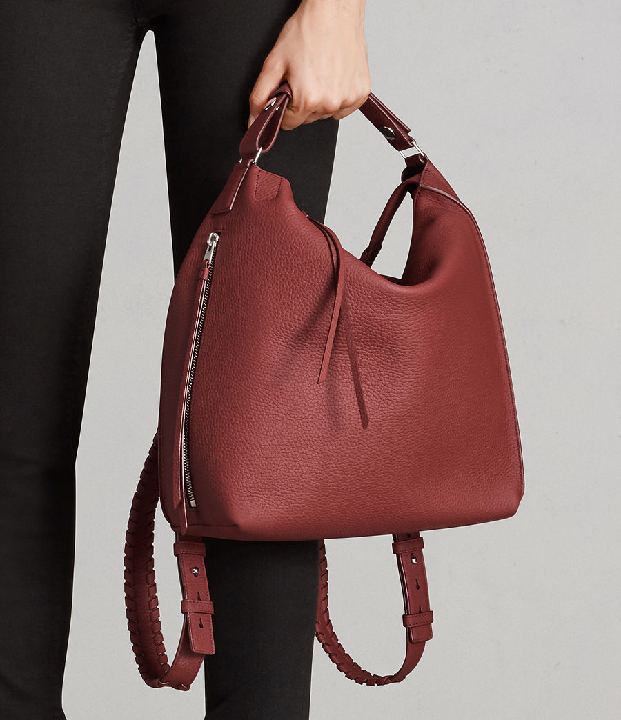 ALLSAINTS UK: Womens Kita Small Backpack (berry_red)