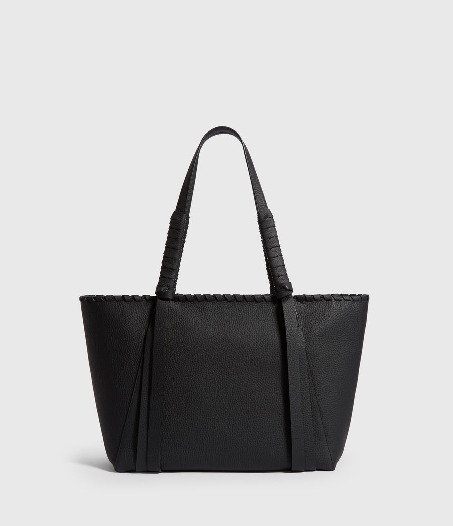 small black leather handbag