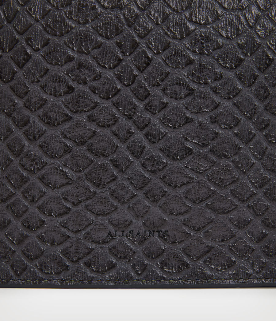 Womens Fletcher Snake Effect Leather Crossbody Bag (black_python) - Image 5
